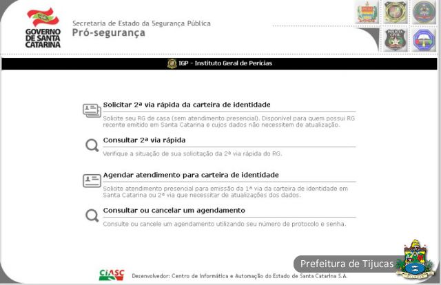 IGP de Caxias está recebendo solicitação online de segunda via de